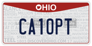 CA10PT  license plate in OH