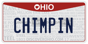 CHIMPIN  license plate in OH