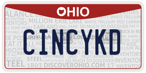 CINCYKD  license plate in OH