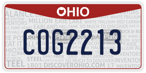 COG2213 license plate in Ohio
