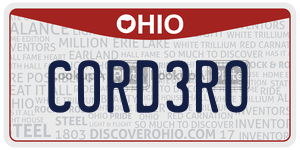CORD3RO  license plate in OH