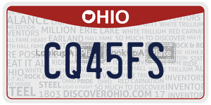 CQ45FS  license plate in OH