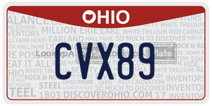 CVX89  license plate in OH