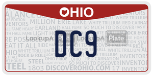 DC9  license plate in OH