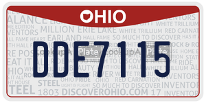 DDE7115  license plate in OH