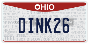 DINK26 license plate in Ohio