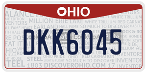 DKK6045  license plate in OH