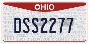 DSS2277 license plate in Ohio