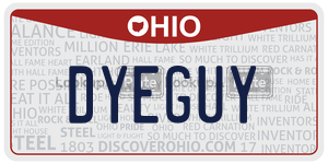 DYEGUY license plate in Ohio