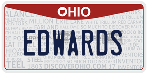 EDWARDS  license plate in OH