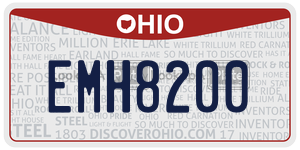 EMH8200  license plate in OH