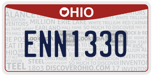 ENN1330 license plate in Ohio