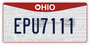 EPU7111  license plate in OH