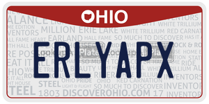 ERLYAPX  license plate in OH