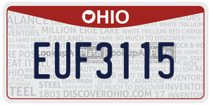 EUF3115 license plate in Ohio