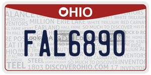 FAL6890 license plate in Ohio