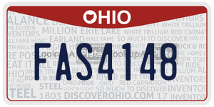 FAS4148  license plate in OH