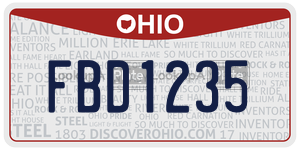 FBD1235  license plate in OH
