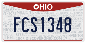 FCS1348  license plate in OH