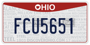 FCU5651  license plate in OH