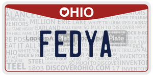 FEDYA  license plate in OH