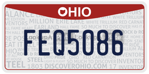 FEQ5086 license plate in Ohio