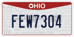 FEW7304 license plate in Ohio