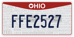 FFE2527  license plate in OH