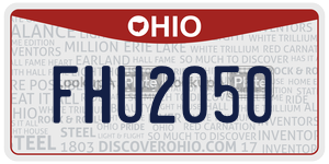 FHU2050  license plate in OH