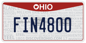 FIN4800  license plate in OH