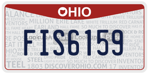 FIS6159 license plate in Ohio