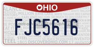 FJC5616  license plate in OH