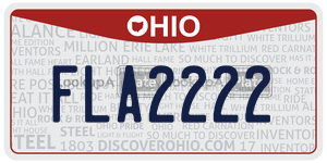 FLA2222 license plate in Ohio
