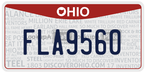 FLA9560  license plate in OH