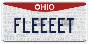FLEEEET license plate in Ohio
