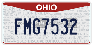 FMG7532 license plate in Ohio