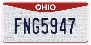 FNG5947 license plate in Ohio