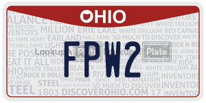 FPW2  license plate in OH