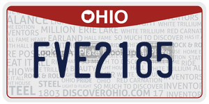 FVE2185  license plate in OH