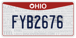FYB2676 license plate in Ohio