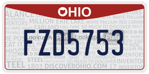 FZD5753  license plate in OH