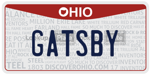 GATSBY  license plate in OH
