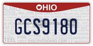GCS9180  license plate in OH
