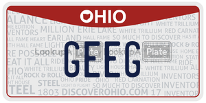 GEEG license plate in Ohio