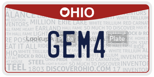 GEM4  license plate in OH