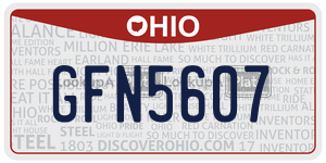 GFN5607  license plate in OH