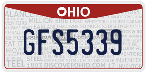 GFS5339  license plate in OH