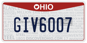 GIV6007 license plate in Ohio