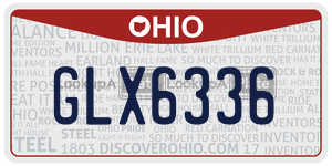 GLX6336 license plate in Ohio