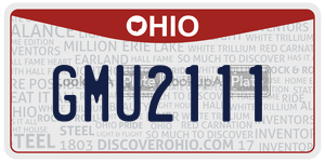 GMU2111 license plate in Ohio